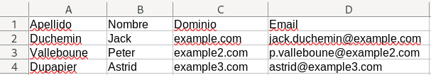 Añadir la dirección de correo electrónico profesional que falta en el archivo de clientes